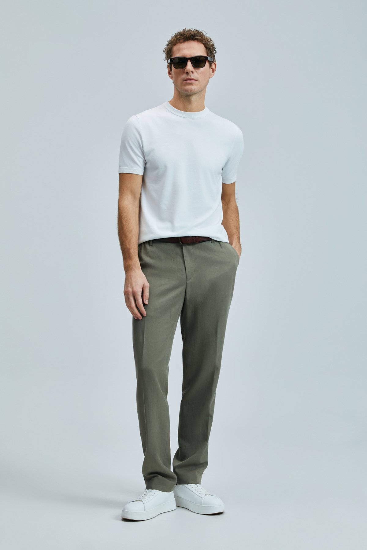 Bert Smart Erkek Chino Pantolon Slim Fit Yeşil - Lufian