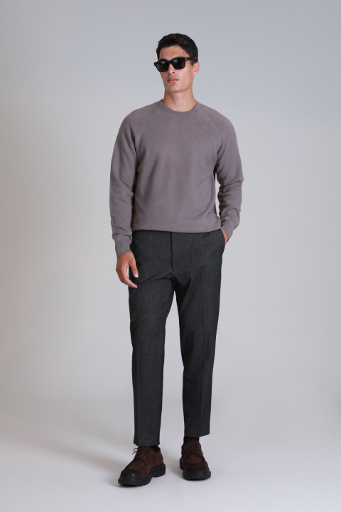 Bert Spor Erkek Chino Pantolon Slim Fit Koyu Gri - Lufian (1)