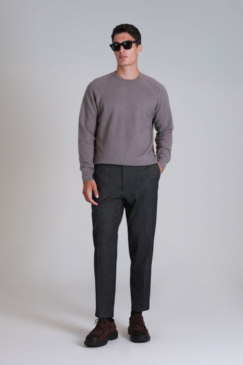 Bert Spor Erkek Chino Pantolon Slim Fit Koyu Gri - Lufian (1)