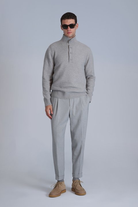Bert Sports Men's Chino Pants Slim Fit Light Grey - Lufian (1)