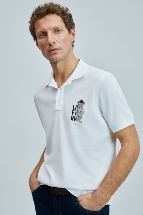 Best Smart Erkek Polo Tişört Beyaz - LUFIAN