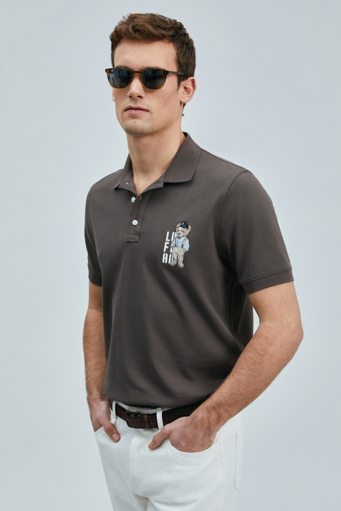 Best Smart Erkek Polo Tişört Kahverengi - LUFIAN