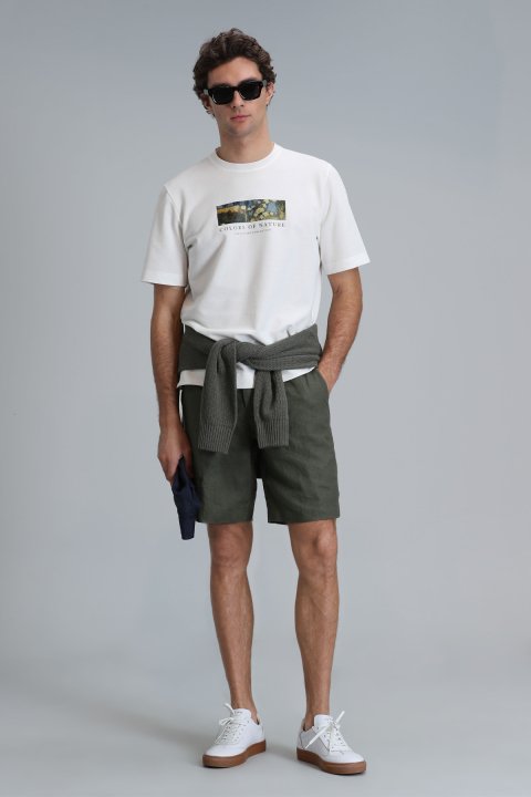 Bıanca Modern Grafik T- Shirt Kırık Beyaz - Lufian (1)