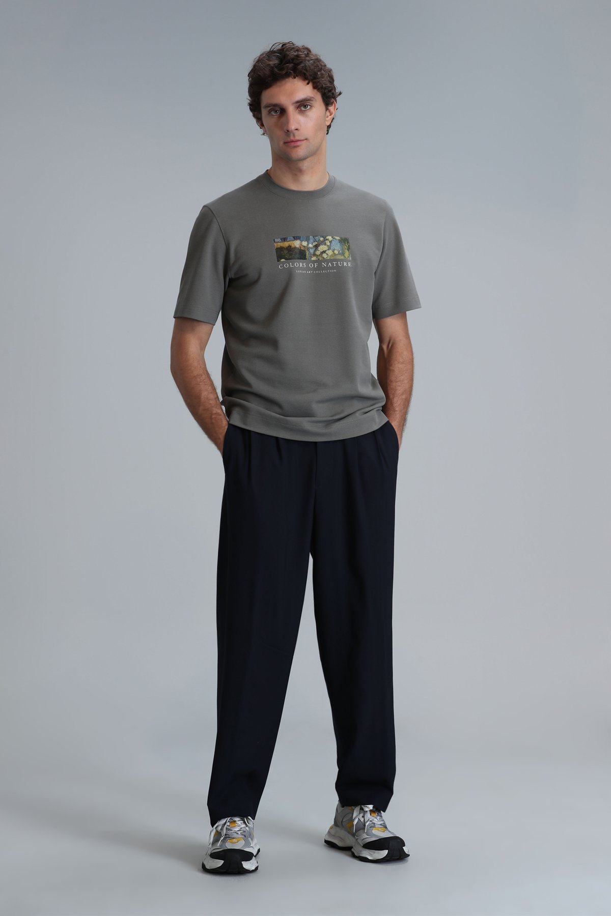 Bıanca Modern Grafik T- Shirt Nefti Yeşil - Lufian (1)