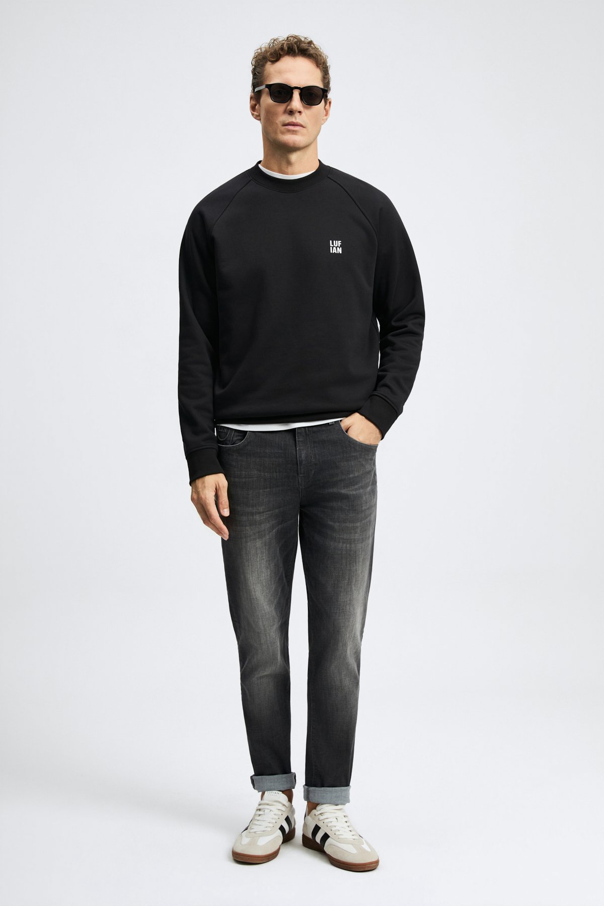Blake Erkek Sweatshirt Siyah - Lufian