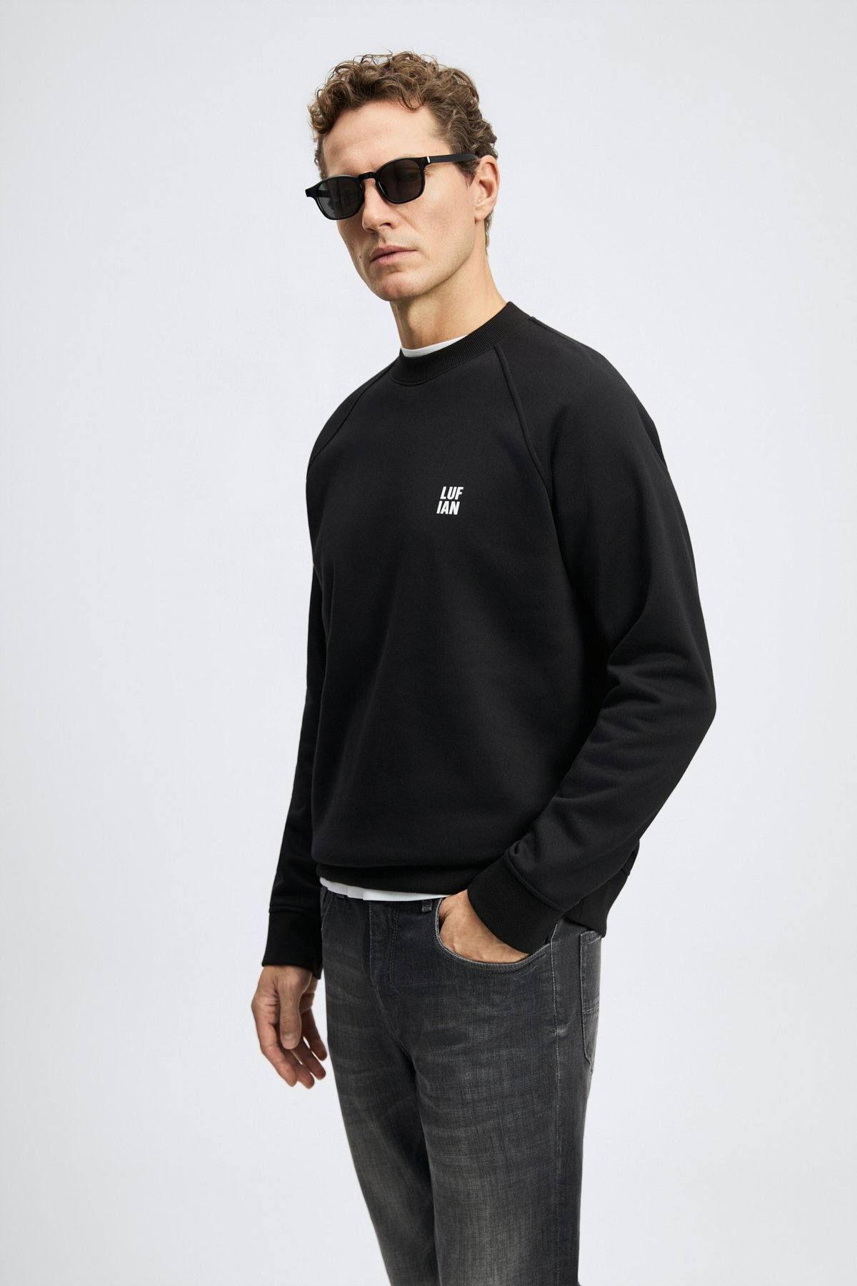 Blake Erkek Sweatshirt Siyah - Lufian (1)