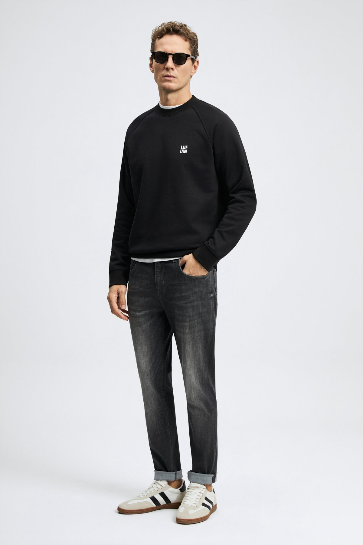 Male Sweatshirt Black - Lufian