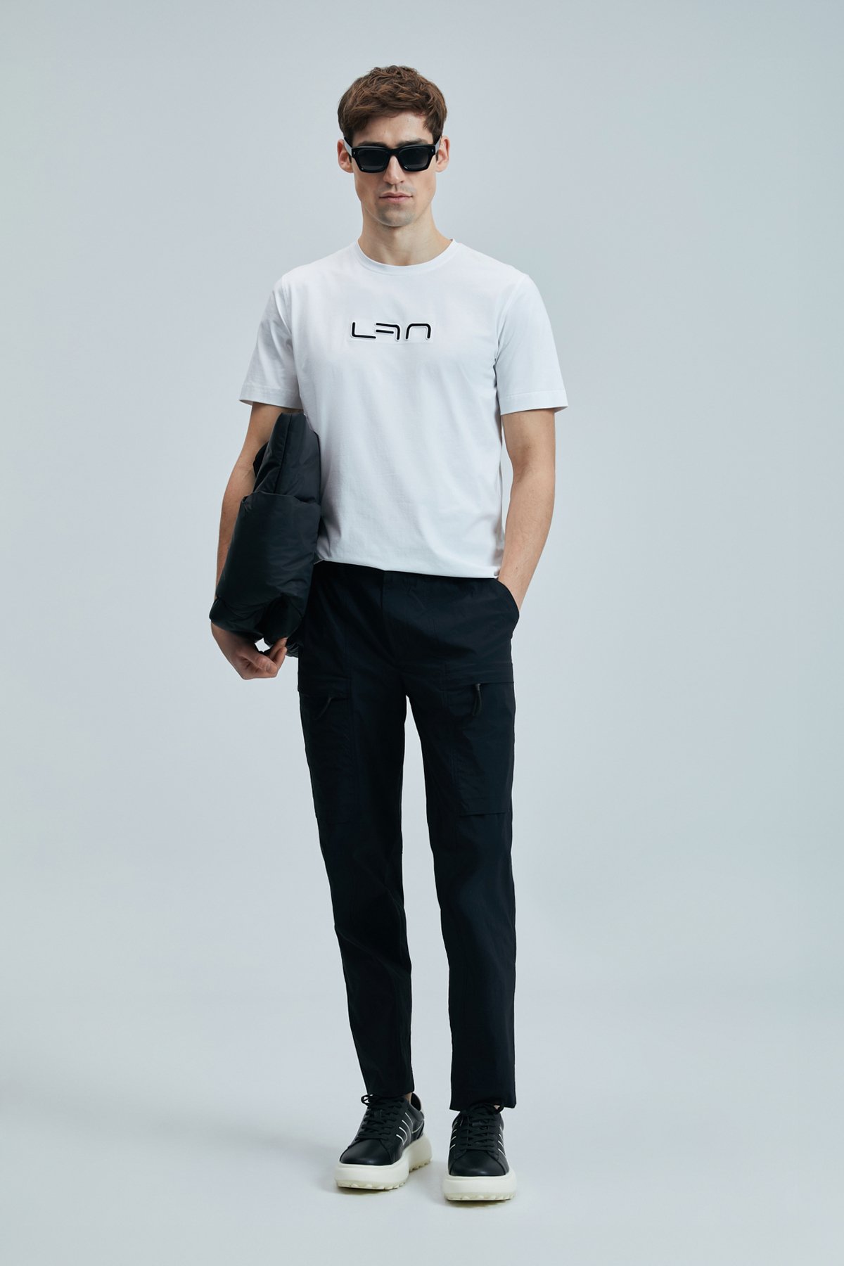 Blaze Modern Grafik T- Shirt Beyaz - Lufian