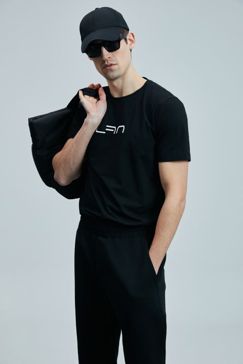 Blaze Modern Grafik T- Shirt Siyah - Lufian (1)