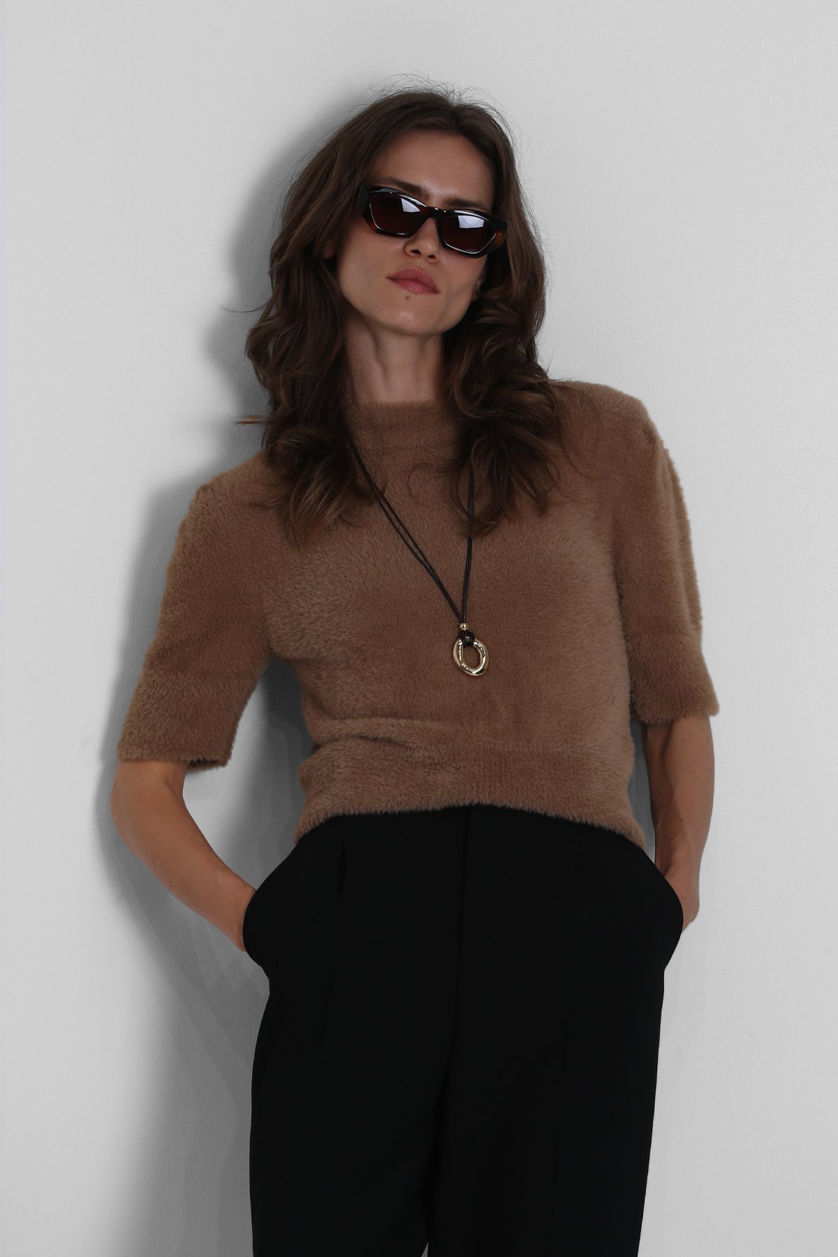 Bloom Kadın Kazak Kahverengi - Lufian