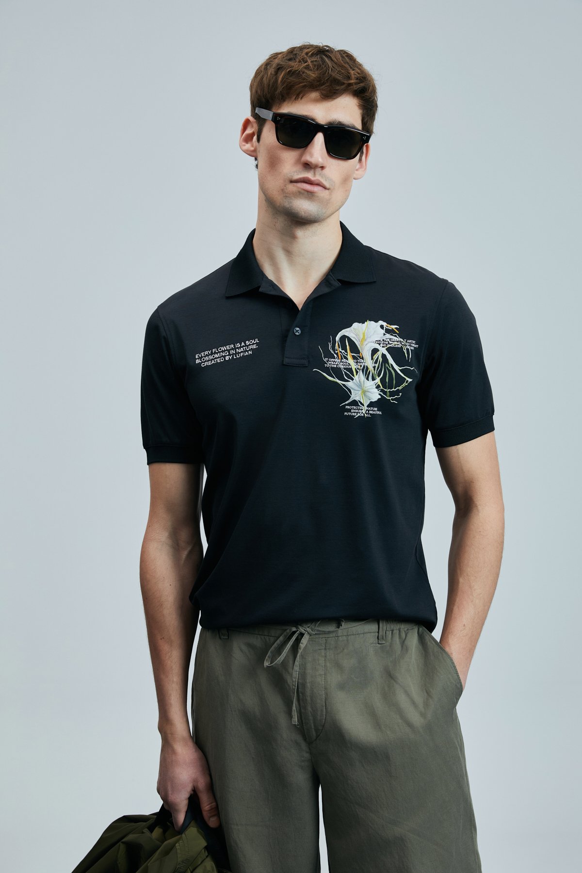 Bloom Smart Erkek Polo Tişört Siyah - Lufian