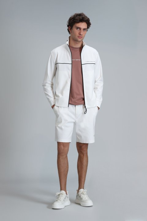 Blue Erkek Şort Eşofman Kırık Beyaz - Lufian