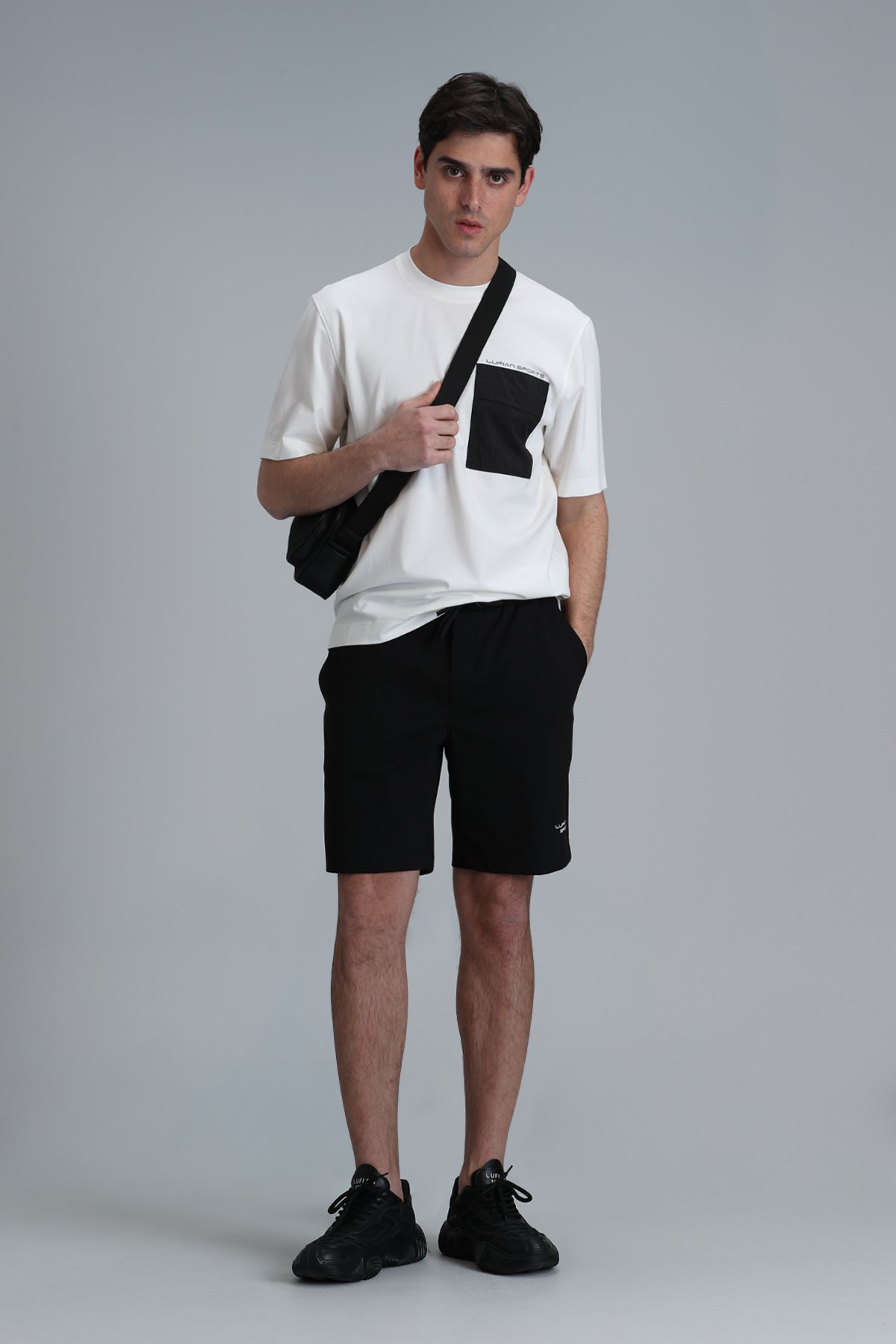 Blue Erkek Şort Eşofman Siyah - Lufian