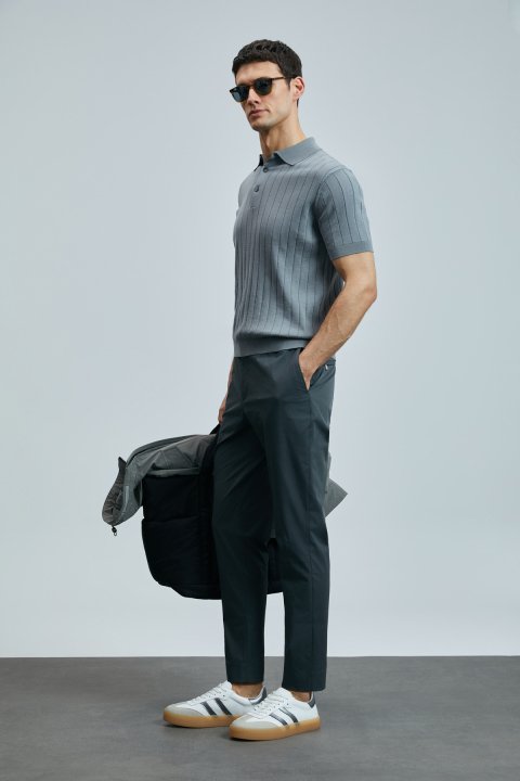 Bold Erkek Pamuklu Kazak Gri - Lufian (1)