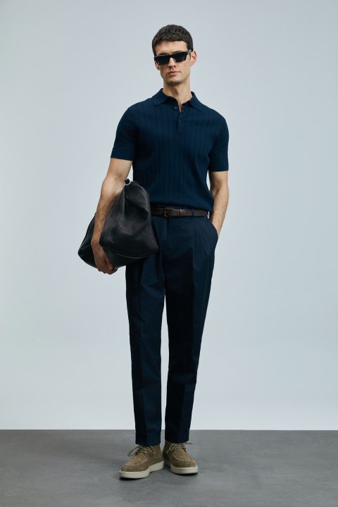 Bold Erkek Pamuklu Kazak Koyu Lacivert - Lufian (1)