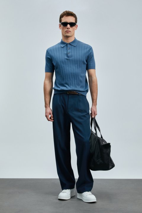 Bold Erkek Pamuklu Kazak Koyu Mavi - Lufian (1)