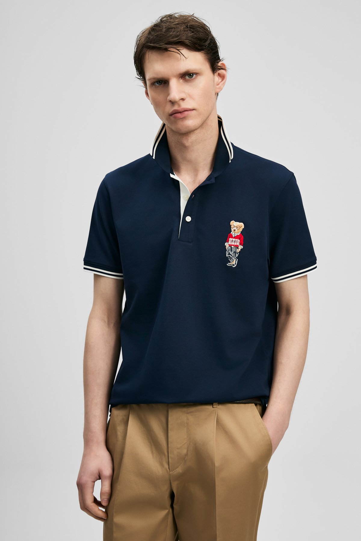 Brady Smart Erkek Polo Tişört Lacivert - Lufian