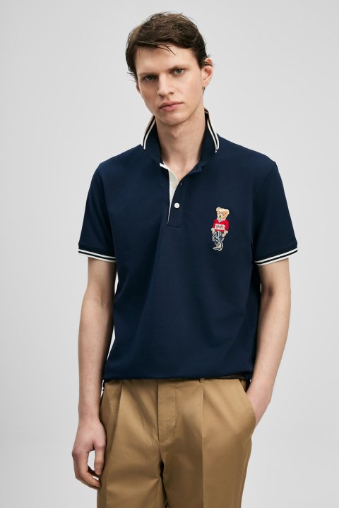 Brady Smart Erkek Polo Tişört Lacivert - Lufian