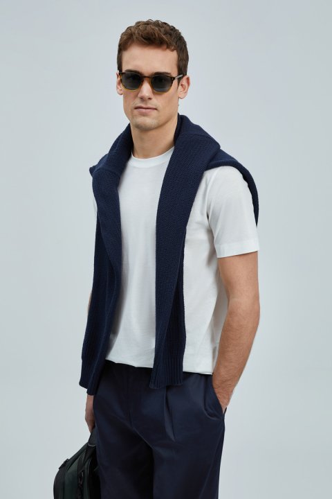 Bran Modern Grafik T- Shirt Kırık Beyaz - Lufian