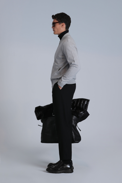 Brand Erkek Hırka Açık Gri - Lufian (1)