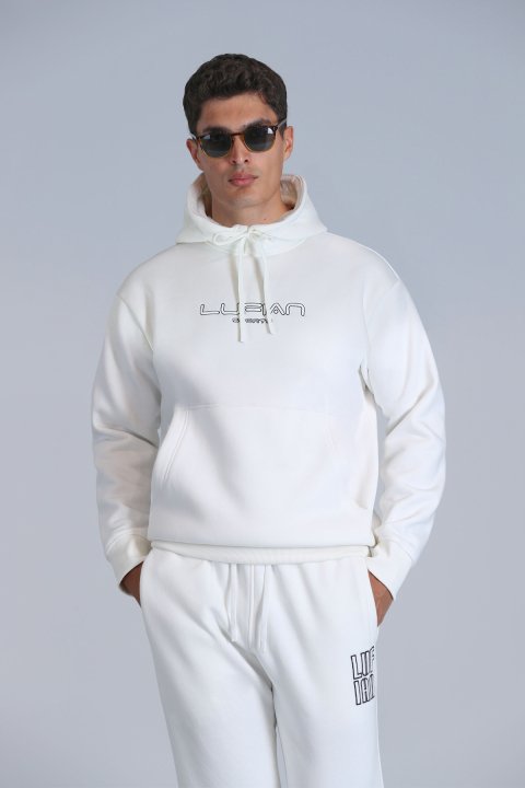 Brave Erkek Sweatshirt Kırık Beyaz - Lufian