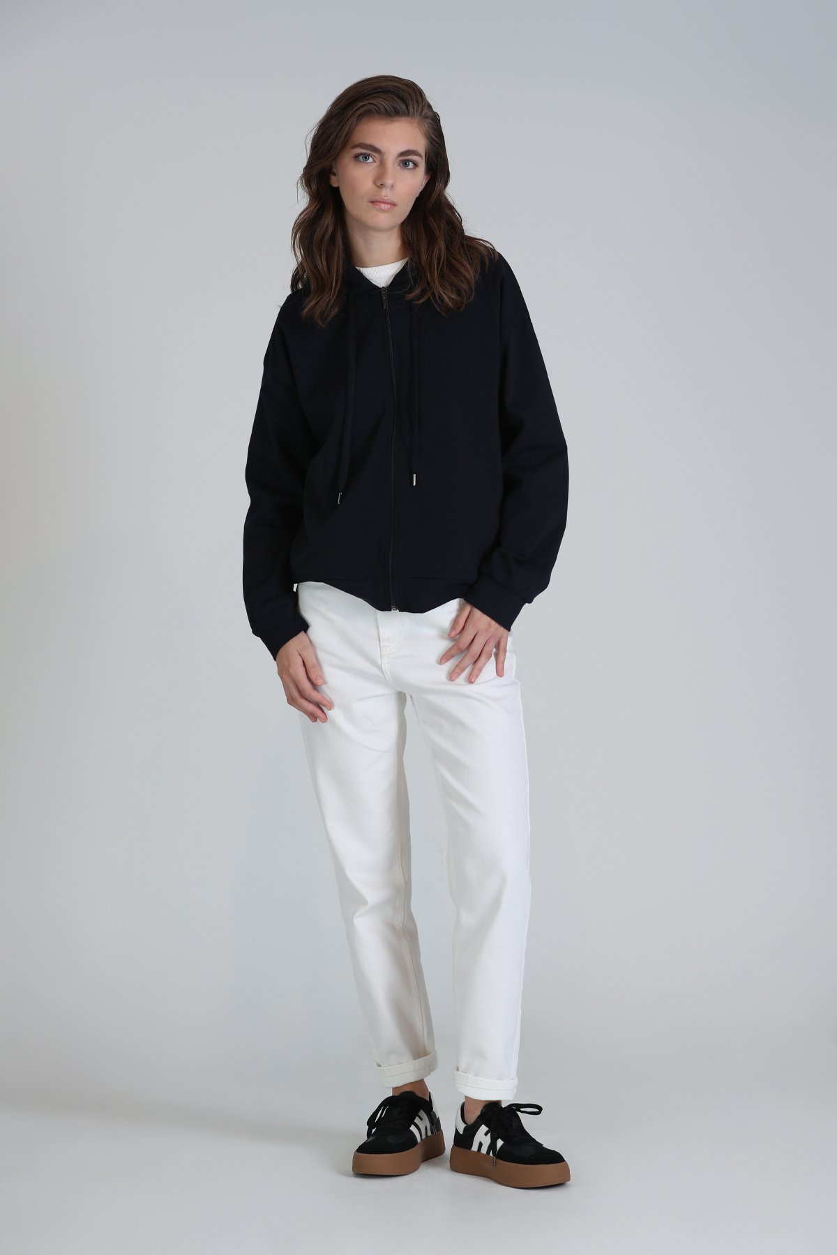 Brera Kadın Örme Sweatshırt Lacivert - Lufian (1)