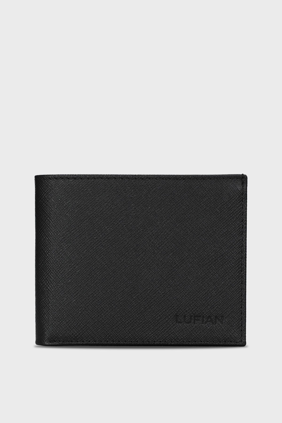 Breton 102/3 Men's Leather Wallet Black - LUFIAN