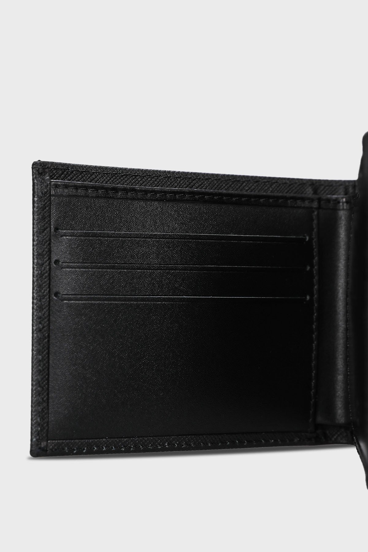 Breton 102/3 Men's Leather Wallet Black - LUFIAN (1)
