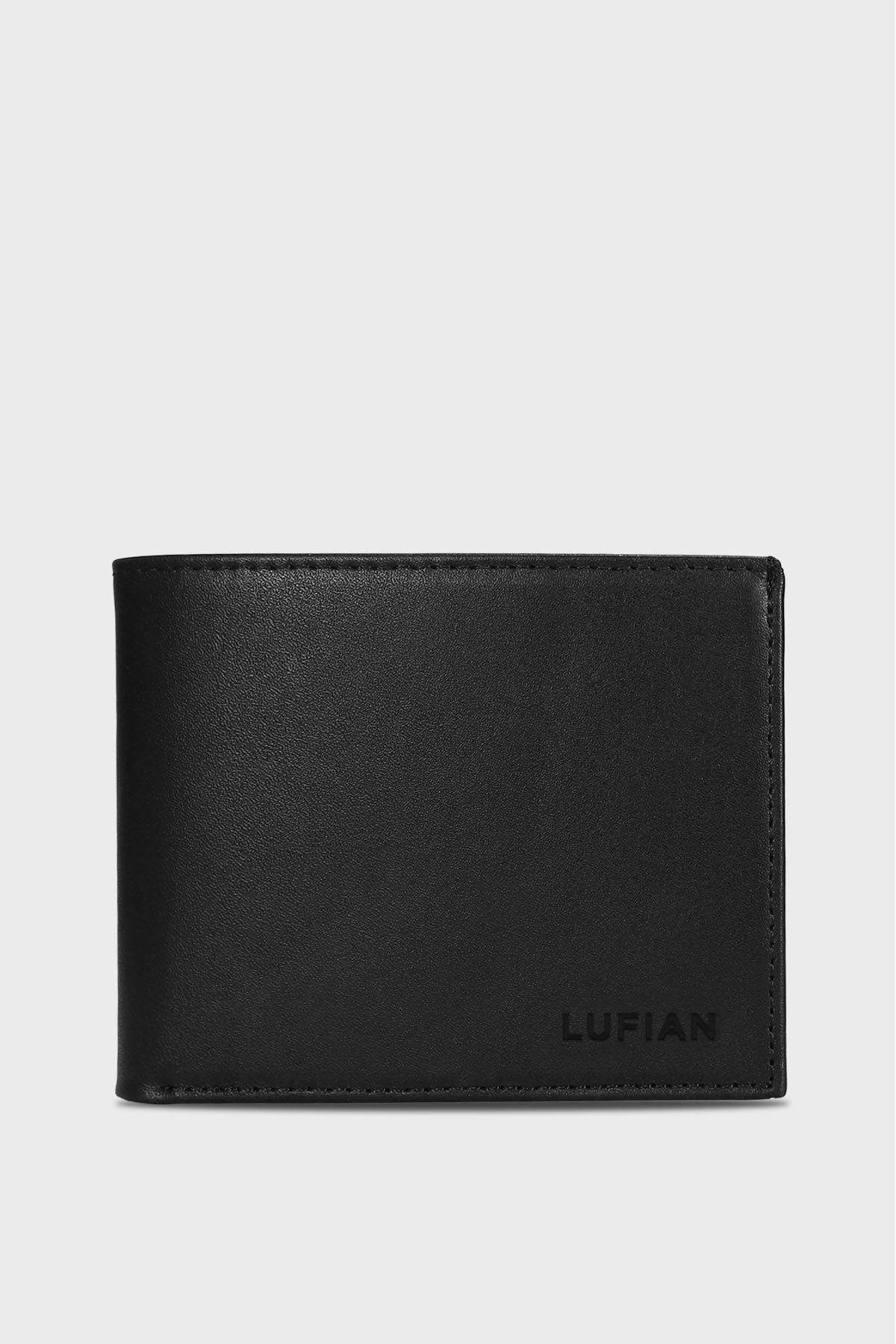 Breton Mens Leather Cuzdan Black - Lufian