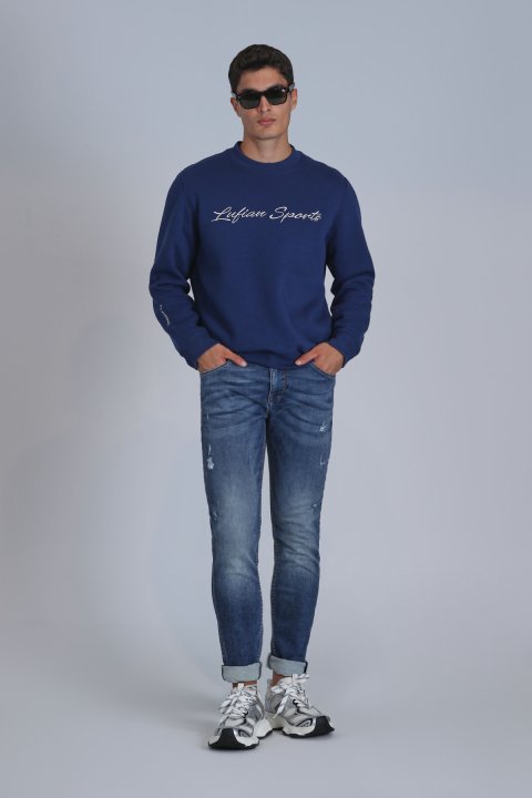 Brıce Smart Jeans Men's Trousers Slim Fit Blue - Lufian
