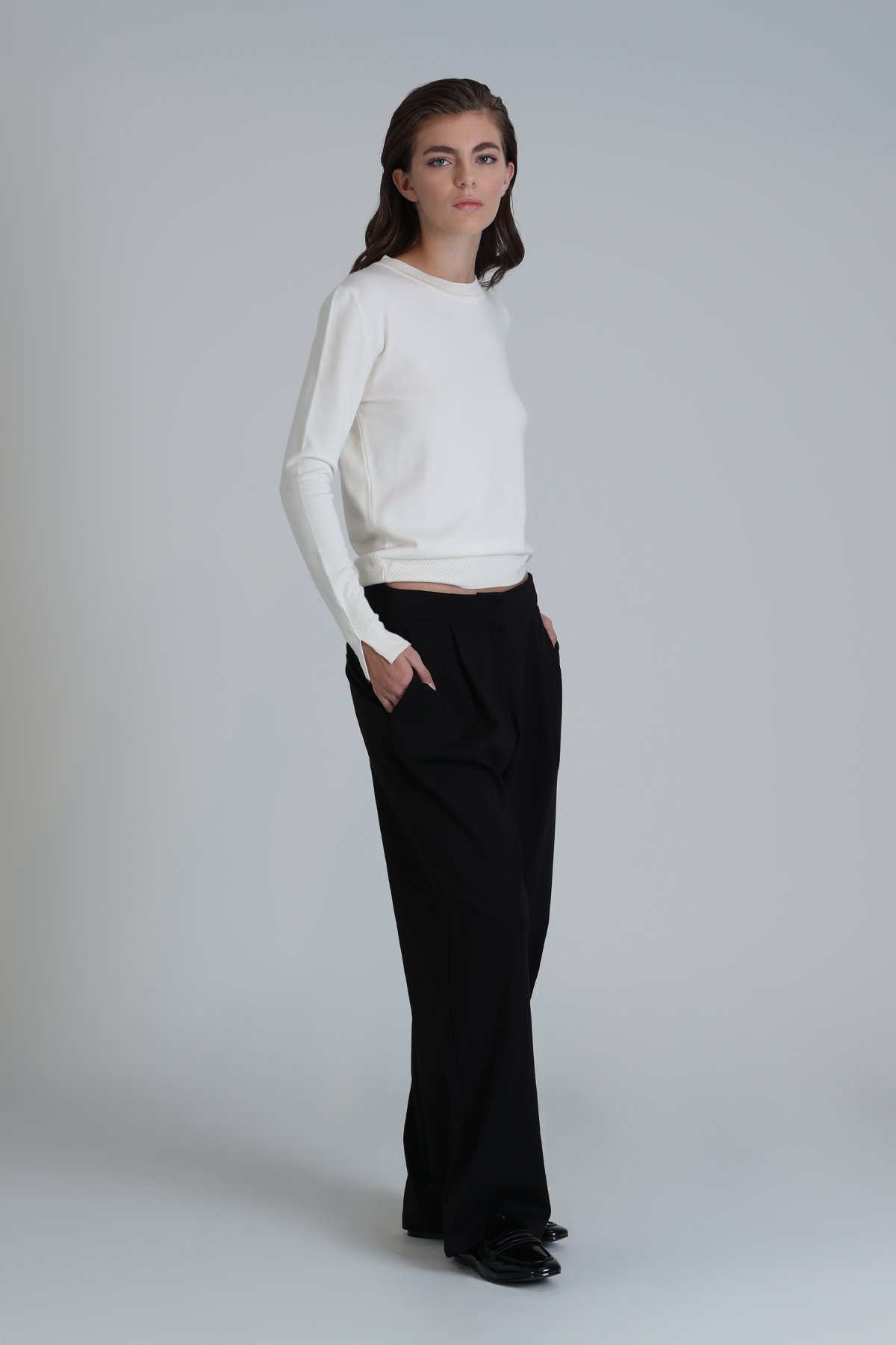 Bronte Kadın Kazak Ekru - Lufian (1)