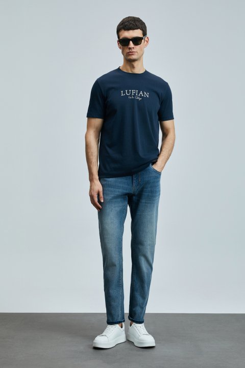 Bruno Smart Jean Erkek Pantolon Slim Fit Mavi - Lufian (1)