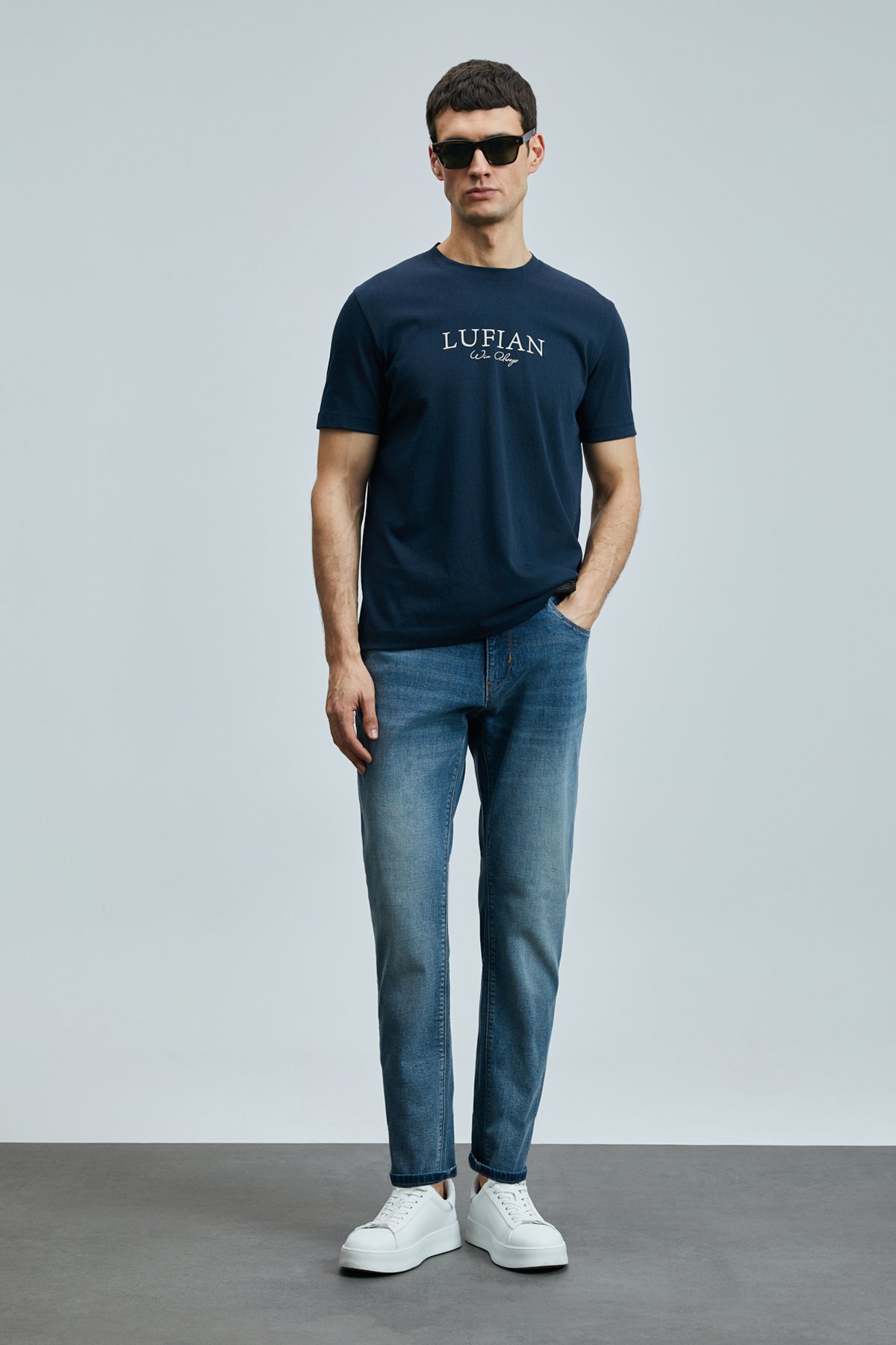 Bruno Smart Jean Erkek Pantolon Slim Fit Mavi - Lufian (1)