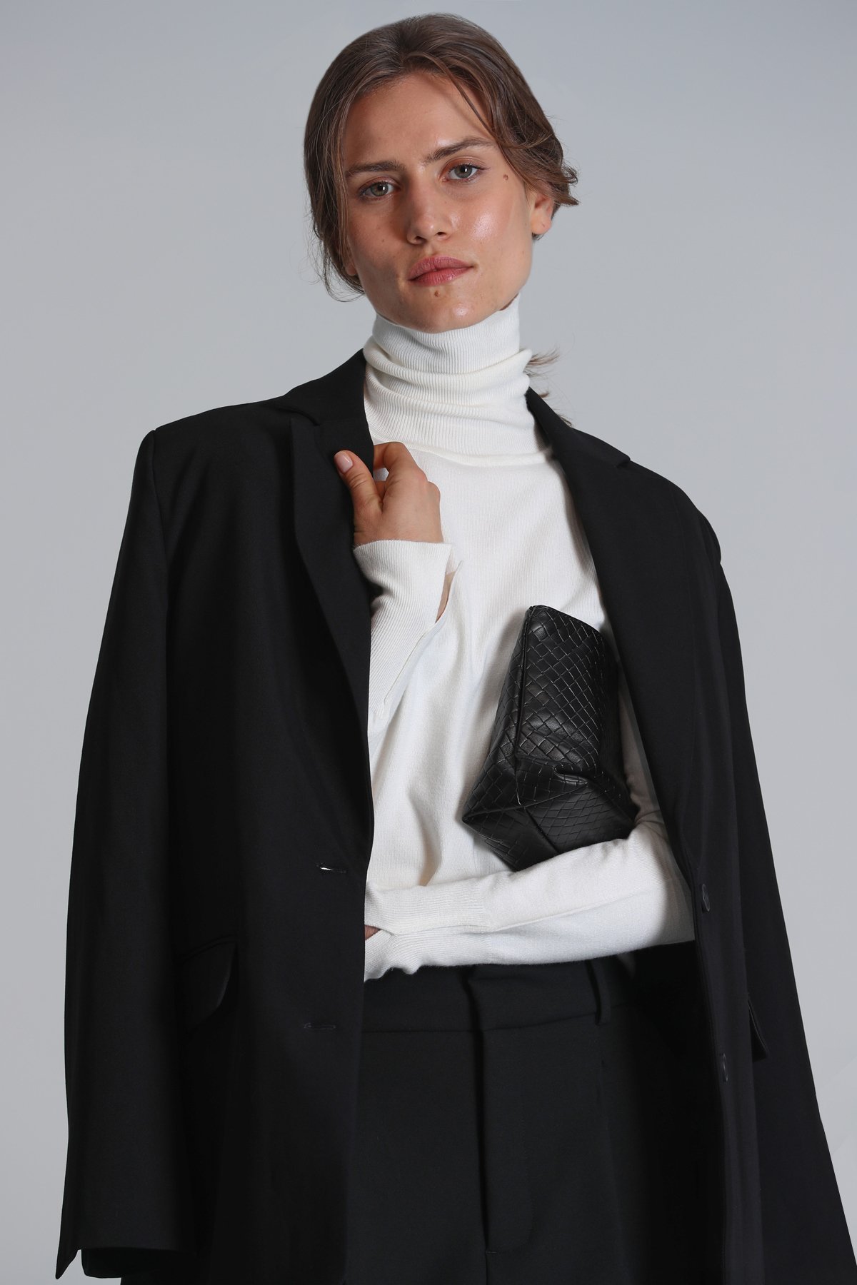 Burnaby Kadın Kazak Ekru - Lufian