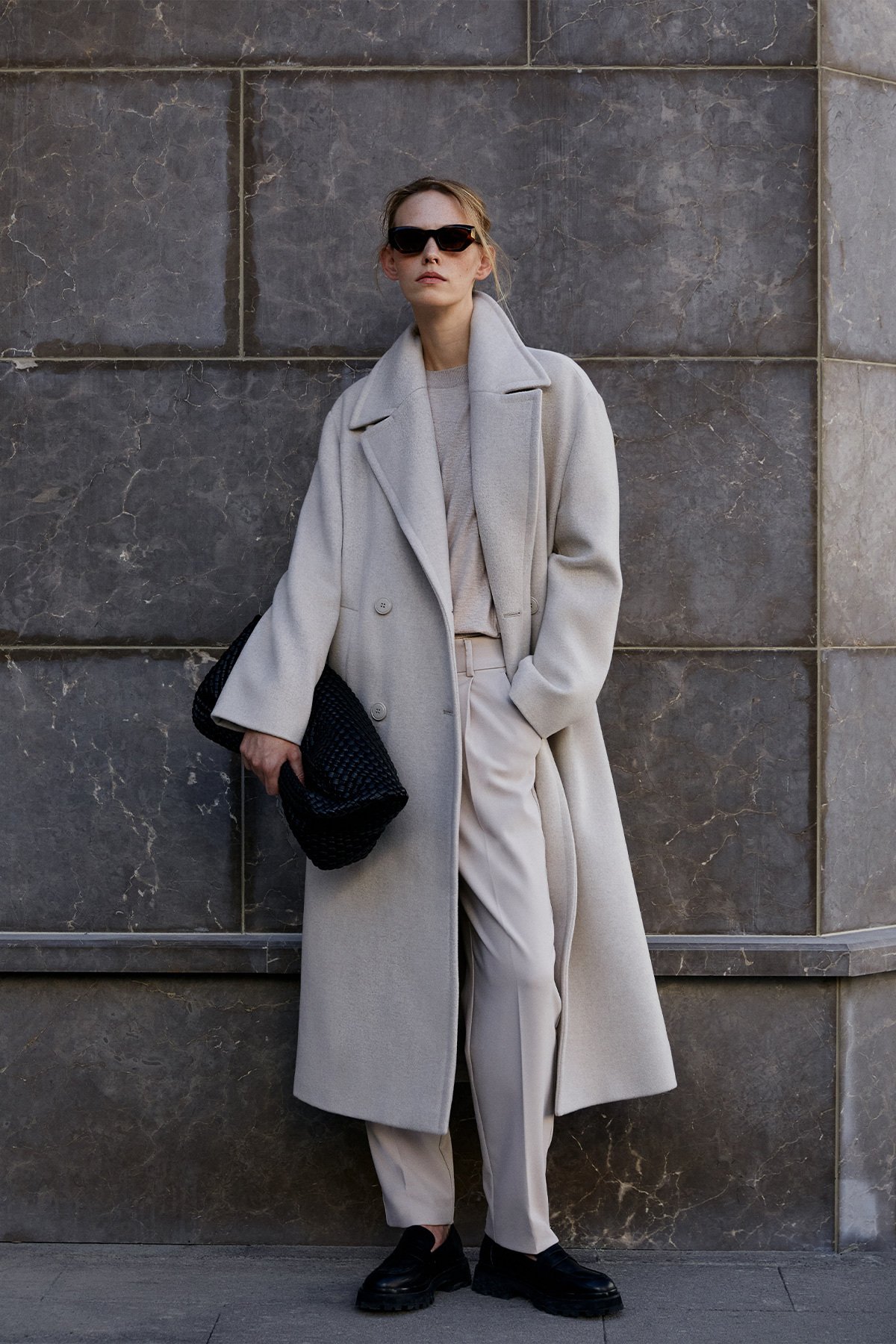 Burnıe Kadın Palto Bej - Lufian