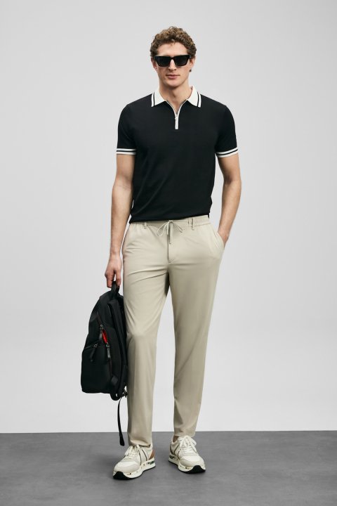 Calep Smart Erkek Chino Pantolon Slim Fit Bej - Lufian