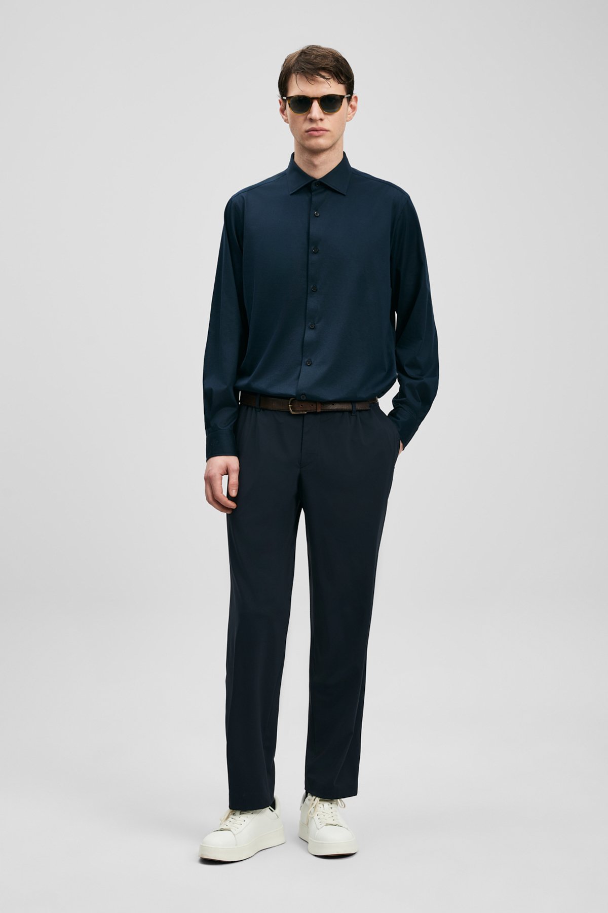 Calep Smart Erkek Chino Pantolon Slim Fit Lacivert - Lufian