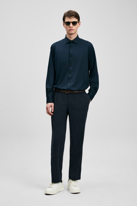 Calep Smart Erkek Chino Pantolon Slim Fit Lacivert - Lufian