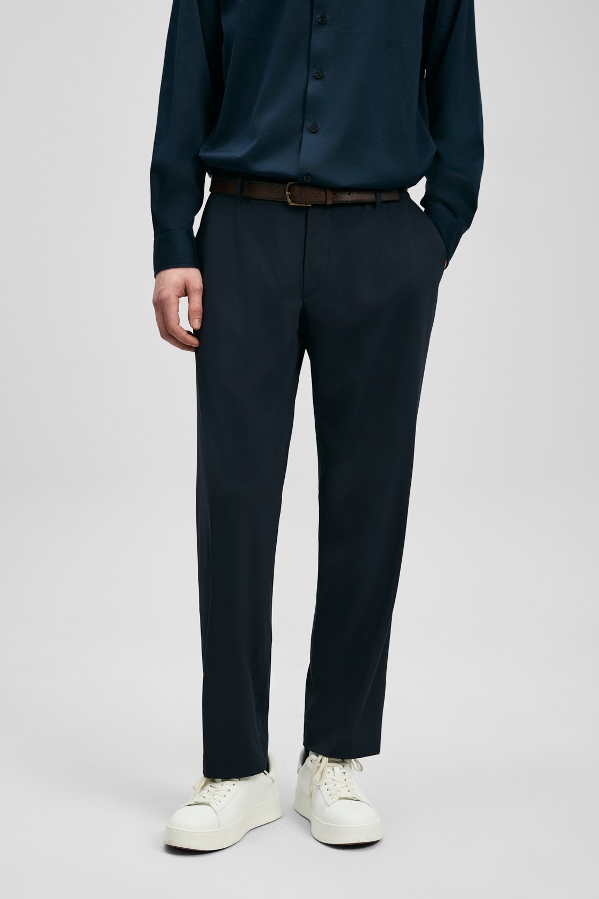 Calep Smart Erkek Chino Pantolon Slim Fit Lacivert - Lufian (1)