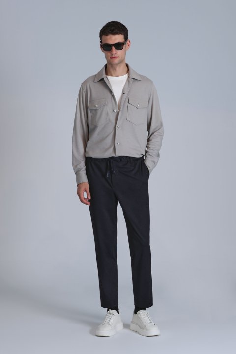 Cameron Erkek Basic Gömlek Slim Fit Bej - Lufian (1)