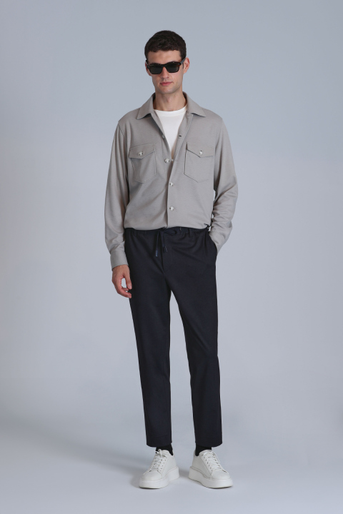 Cameron Erkek Basic Gömlek Slim Fit Bej - Lufian (1)