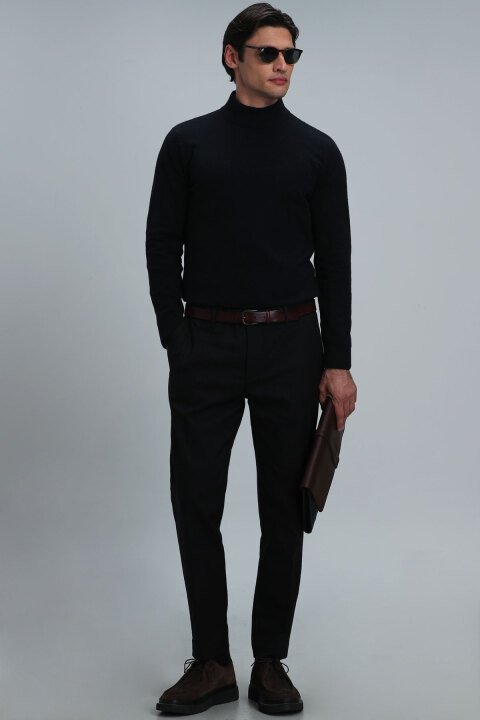 Cames Smart Erkek Chino Pantolon Slim Fit Lacivert - Lufian