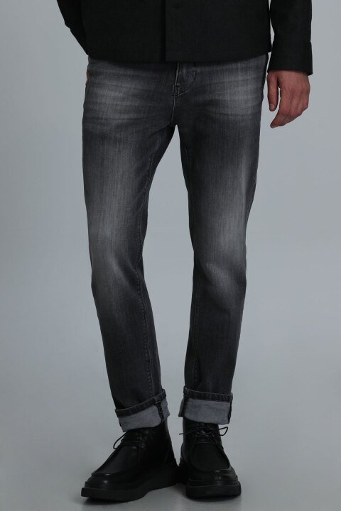 Cames Smart Jean Erkek Pantolon Slim Fit Gri - Lufian (1)