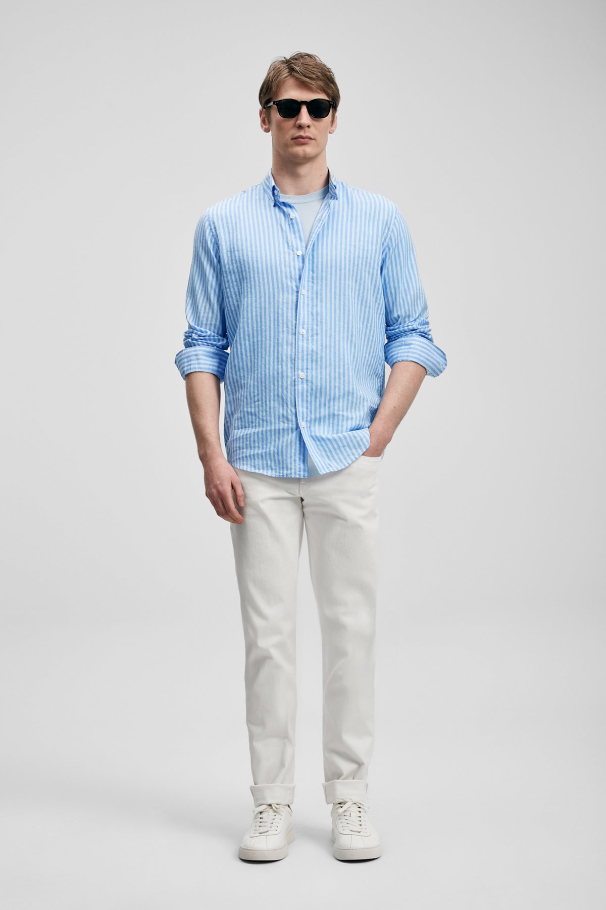 Camon Erkek Basic Gömlek Regular Fit Mavi - Lufian (1)