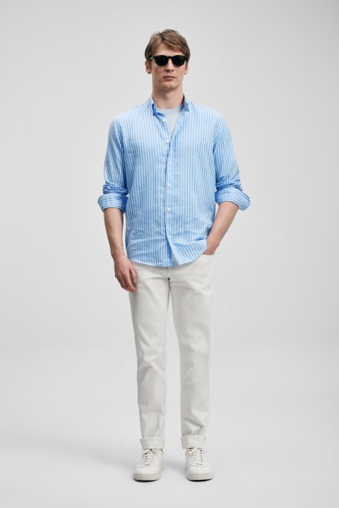 Camon Erkek Basic Gömlek Regular Fit Mavi - Lufian (1)