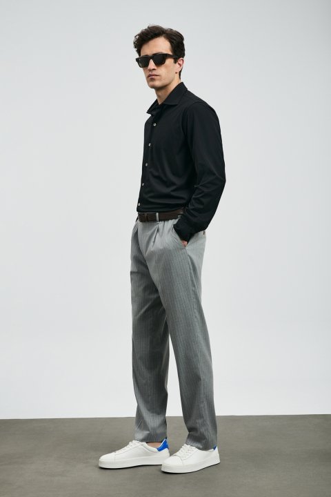 Danıel Men Basic Shirt Regular Fıt Black - Lufian (1)