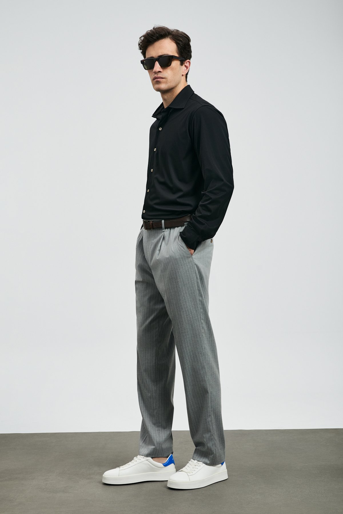 Carl Erkek Basic Gömlek Regular Fit Siyah - Lufian (1)