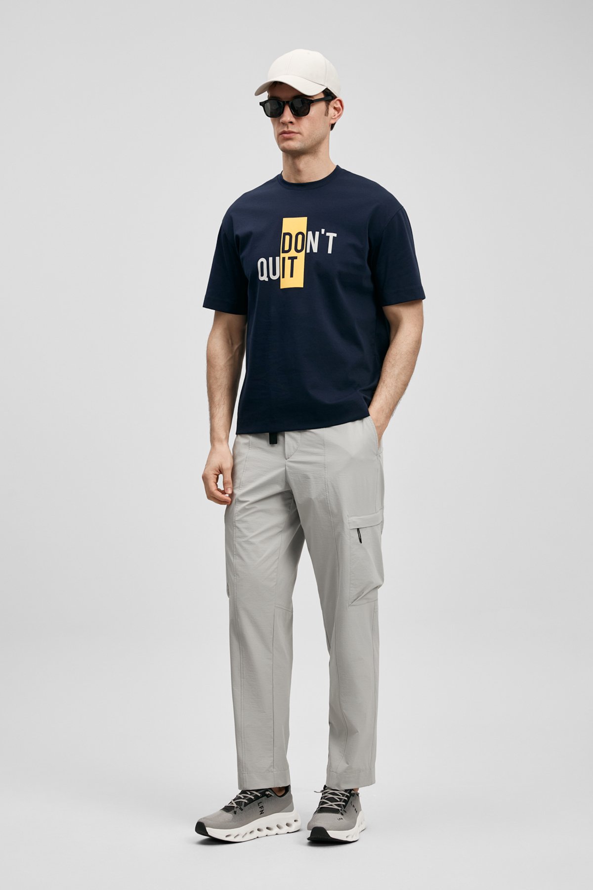 Carl Modern Grafik T- Shirt Lacivert - Lufian (1)