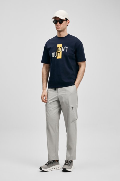 Carl Modern Grafik Tişört Lacivert - Lufian (1)