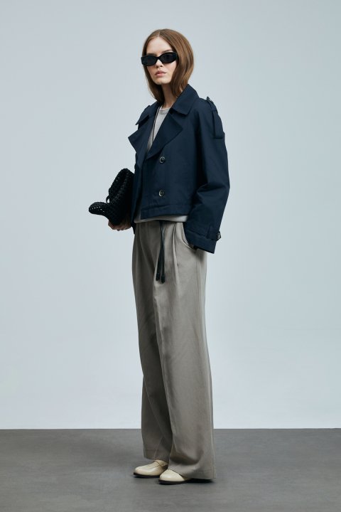 Carla Women's Outerwear Navy Blue - LUFIAN